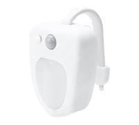 WC - 16 LED cambia colore | Luce da bagno attivata con sensore di movimento, lampada interna alimentata a batteria AA, 2 modalità di illuminazione fissa o rotante per la sicurezza di bambini e anziani