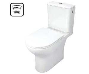 WC a terra Genio compatto senza bordo 38,2x80,5 cm bianco Bianco