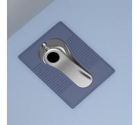 WC alla Turca con Bordo in Silicone, Piatto Turca in Acciaio Inossidabile Resistente agli Urti, Set Vaso alla Turca per l'uso nelle Sale colloqui di carceri e Centri di detenzione,with s Bend Trap