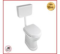 Wc Ceramica con Cassetta di Scarico Esterna per Disabili Terza Età a Terra H50