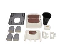 WC comodo per adulti, sedia accovacciata portatile estensibile, secchi cavi, sedile WC morbido a forma di divano, colore marrone.