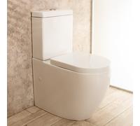 WC con Cassetta Esterna Vortix Senza Brida con Sedile e Copri Vaso L34xP61xA81cm