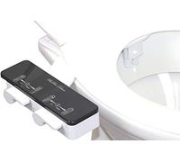 WC con doccetta igienica BisBro Deluxe Slim 2082 | Sedile bidet sottile con acqua calda | Facile da installare | Nessuna elettricità | Stile WC giapponese