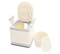 WC da campeggio pieghevole con coperchio, portatile, portatile, portatile, portatile, da campeggio, da 39 cm, fino a 150 kg, vasino da viaggio per campeggio, barbecue, viaggi, spiaggia, guida autonoma