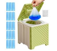 WC da campeggio, portatile, senza allacciamento 'acqua, per compost, campeggio, pieghevole e antiscivolo, con imbottitura in PVC, per anziani, ospedali, campeggio, viaggi