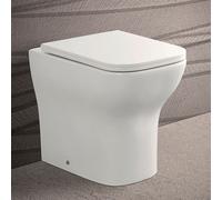 Wc filomuro bianco lucido senza brida con scarico multiplo Plana