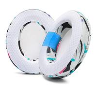 WC Freeze per Arctis Nova - Cuscinetti sostitutivi in gel di raffreddamento per tessuto ibrido per Arctis Nova Pro Wired, Nova 7, 5, 4, 3, 1 - Prodotto da Wicked Cushions | 90's White