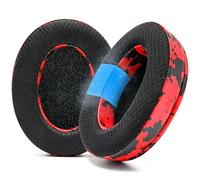 WC Freeze per Arctis Nova - Cuscinetti sostitutivi in gel di raffreddamento per tessuto ibrido per Arctis Nova Pro Wired, Nova 7, 5, 4, 3, 1 - Prodotto da Wicked Cushions | Red Camo