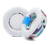 WC FreeZe Virtuoso - Cuscinetti in gel di raffreddamento in tessuto ibrido per cuffie da gioco Corsair Virtuoso di Wicked Cushions, extra spessi, resistenti e confortevoli |90s White