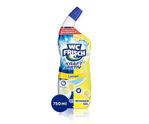 WC-Frisch Detergente per WC Gel Limone (750 ml), detergente per WC con effetto deodorante per ambienti, detergente per WC garantisce freschezza igienica, con combinazione di 4 attivi