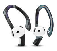 WC HookZ AirPods 4 - Ganci auricolari brevettati e migliorati compatibili con Apple AirPods 4 | Due paia di taglie incluse | Prodotti da Wicked Cushions | 90's Black