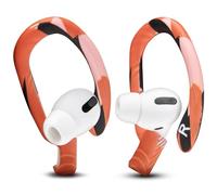 WC HookZ - Ganci sopra l'orecchio migliorati brevettati per AirPods Pro 1, 2 e AirPods 1, 2 e 3 - Due paia di dimensioni incluse nella confezione, realizzate da Wicked Cushions | Orange Prism