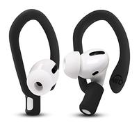 WC HookZ - Ganci sopra l'orecchio per AirPods Pro 1, 2 e AirPods 1, 2, 3 | Da Wicked Cushions | Due paia di dimensioni, gancio sinistro e destro unici | Black