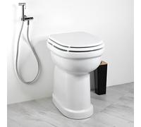 Wc in Ceramica con Doccetta Idroscopino per Disabili Terza Età a Terra H50