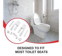WC in plastica bianca per cerniera sedile ricambio bulloni viti dadi montaggio p