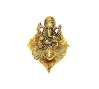 WC_Lord Ganesha con Diya Statuetta per casa tempio mandir - Statua di Ganesh per Ganesh Chaturthi - Oggetto decorativo indiano Pooja Dio indù - Idolo Ganpati per auto