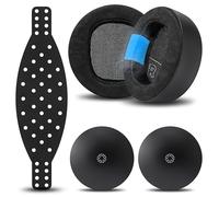 WC Mod Kit Maxwell 2 - Cuscinetti auricolari in gel rinfrescante + archetto in silicone extra largo + piastre per altoparlanti compatibili con Audeze Maxwell 2 di Wicked Cushions | Black
