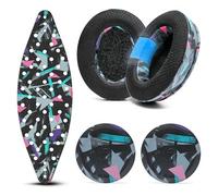 WC Modkit Arctis Nova 7 - Cuscinetti auricolari in gel, fascia larga e piastre laterali compatibili con Arctis Nova 7, 5, Pro WIRED e altri, realizzati da Wicked Cushions | 90's Black
