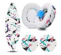 WC Modkit V2 Nova Pro Wireless e Nova Elite - Cuscinetti auricolari in gel, fascia extra larga e piastre laterali per Arctis Nova Pro Wireless e Nova Elite di Wicked Cushions | 90's White