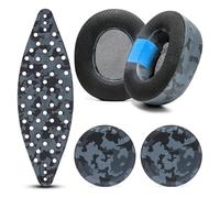 WC Modkit V2 Nova Pro Wireless, Pro Omni ed Elite - Cuscinetti in gel, fascia extra larga e piastre laterali per Arctis Nova Pro Wireless, Nova Elite e Nova Pro Omni di Wicked Cushions | Black Camo