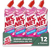 Wc Net Candeggina Gel Profumata, Sbiancante e Igienizzante, Flower, 700 ml x 12