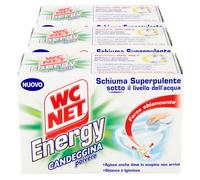 Wc Net - Energy con Candeggina, Detergente Igienizzante in Polvere per WC, Schiu