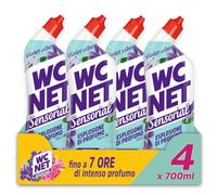 Wc Net - Gel Sensorial Violet Vibes, Detergente Liquido per Sanitari, Essenza Iris Viola e Patchouli, Prevenzione Calcare e Igienizzante per WC, 700 ml x 4 Confezioni