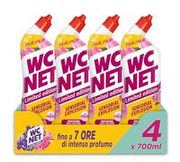 Wc Net - Limited Edition Pink Joy, Detergente Liquido per Sanitari, Essenza Peonia e Muschio Bianco, Prevenzione Calcare e Igienizzante per WC, 700 ml x 4 Confezioni