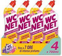Wc Net Limited Edition Pink Joy, Detergente Peonia e Muschio Bianco, 700 ml x 4