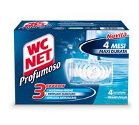 WC NET - M74838 - Tavoletta Profumoso Ocean Fresh - WC Net - 4 gabbiette da 34 gr - 70895 - Conf. da 1 Pz. - M74838