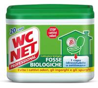 Wc Net Professional Fosse Biologiche 20 Capsule Idrosolubili per WC