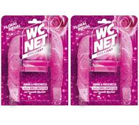 Wc Net - Tavoletta Brilliant Floral Ritual, Detergente Igienizzante Solido per Wc, Igiene, Texture Glitterata e Piacevole profumo di Lunga Durata, 2 Pezzi (Confezione da 2)