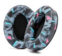 WC PadZ - I cuscinetti per eccellenza di Wicked Cushions - Compatibili con Audio Technica, HyperX, SteelSeries Arctis - Extra spesso - Apertura più ampia - Morbida memory foam | 90s Black