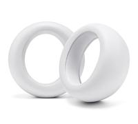 WC PadZ Pulse Elite - Cuscinetti auricolari in pelle PU migliorati compatibili con PS5 Pulse Elite di Wicked Cushions | Cuscinetto più spesso e apertura più ampia | White