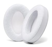 WC PadZ Velour - I cuscinetti Velour per eccellenza di Wicked Cushions - Compatibili con Audio Technica, HyperX, SteelSeries Arctis - Extra spesso - Apertura più ampia - Morbida memory foam | Bianco