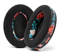 WC PadZ Velour - I cuscinetti Velour per eccellenza di Wicked Cushions - Compatibili con Audio Technica, HyperX, SteelSeries Arctis - Extra spesso - Apertura più ampia - Morbida memory foam | Floreale