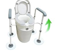 WC per Anziani con Braccioli,Rialzo Water per Anziani Regolabile in Altezza,Comoda alzawater Sedia Disabili Alza Bidet per Universale Sollevatore Disabili Water Protesi Anca