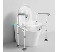 WC per Anziani con Braccioli,Rialzo Water per Anziani Regolabile in Altezza,Comoda alzawater Sedia Disabili Alza Bidet per Universale Sollevatore Disabili Water Protesi Anca