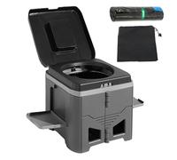 WC portatile con coperchio e borsa per il trasporto, vasino da viaggio pieghevole, capacità di carico 150 kg, toilette da campeggio, per escursionismo, spiaggia, auto, camion, barca, camper, viaggi su