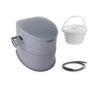 WC Portatile con Secchio Interno da Campeggio con Coperchio Portarotolo