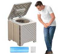 WC Portatile Da Campeggio Vasino Pieghevole Per L'Addestramento | Toilet Mobile Con Portata Di 70 Kg E Tappetino In Pvc Per Camper Viaggi Auto Escursioni Eventi Outdoor Donne Uomini E