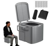 WC portatile da viaggio - WC portatile pieghevole per viaggi con sacchetti per spazzatura - bagno compatto resistente con supporti laterali per bambini adulti navigazione escursionismo spiaggia auto