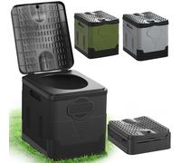 WC portatile Secchio per WC portatile per auto capacità di carico pattumiera riutilizzabile scatola di immagazzinaggio pieghevole a prova di odore Toilette di emergenza