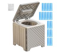 WC portatile, vasino da campeggio, design pieghevole con base antiscivolo in PVC, facile da installare, rifiuti pieghevoli per luoghi di lavoro remoti, eventi all'aperto, cantieri , 23 x 23 x 22