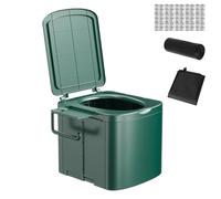 WC portatile | WC portatile pieghevole per viaggio con sacchetti per spazzatura | bagno compatto resistente con supporti laterali per bambini adulti navigazione escursionismo spiaggia auto