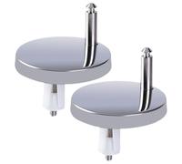 WC Seat Hinge Expansion Screws - Set of 2 Adjustable Fixing Accessories | Easy Install Fastener Bolts Nuts for Broken Toilet Cover Repair, Secure Fittings Hardware for Lavatory, Public Washroom