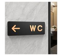 WC Segno Targa Semplici cartelli for il bagno di uomini e donne WC Guida for i servizi igienici pubblici Indice dei segni Hotel a sinistra a destra Segnale richiesta del in acrilico(4,24x8cm)