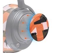 Piastre per altoparlanti laterali WC per cuffie Arctis Nova, realizzate da Wicked Cushions | Adatto per Arctis Nova Pro Wireless/Pro Wired/Nova 7/7X/7P | Orange Prism