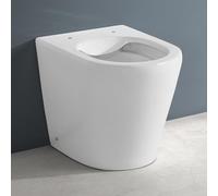 WC Singolo Filomuro Serie Ukra Ceramica Bianca Forma Quadrata Moderna Scarico Adattabile A Parete O Pavimento