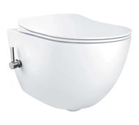 WC sospeso Artemides con funzione bidet miscelatore 37x35 cm bianco Bianco-bianco